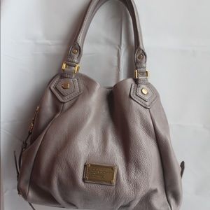 Marc Jacobs Taupe Leather Hobo Bag